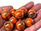 VALKYRIE Orange/Blue Iridescent Glass Marbles 22mm (7/8 inch) SHOOTER Taw (Lot of 5)